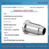 6LV-4-VCR-3-4TB3 Swagelok 316L VAR VCR Long Ferrule Tube to Weld Fitting