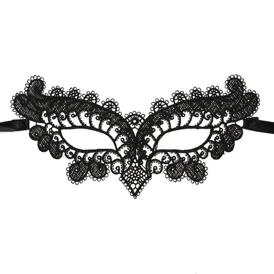 Черная кружевная маска Сексуальная полая маска на половину лица Дышащая маска для вечеринки Венецианская