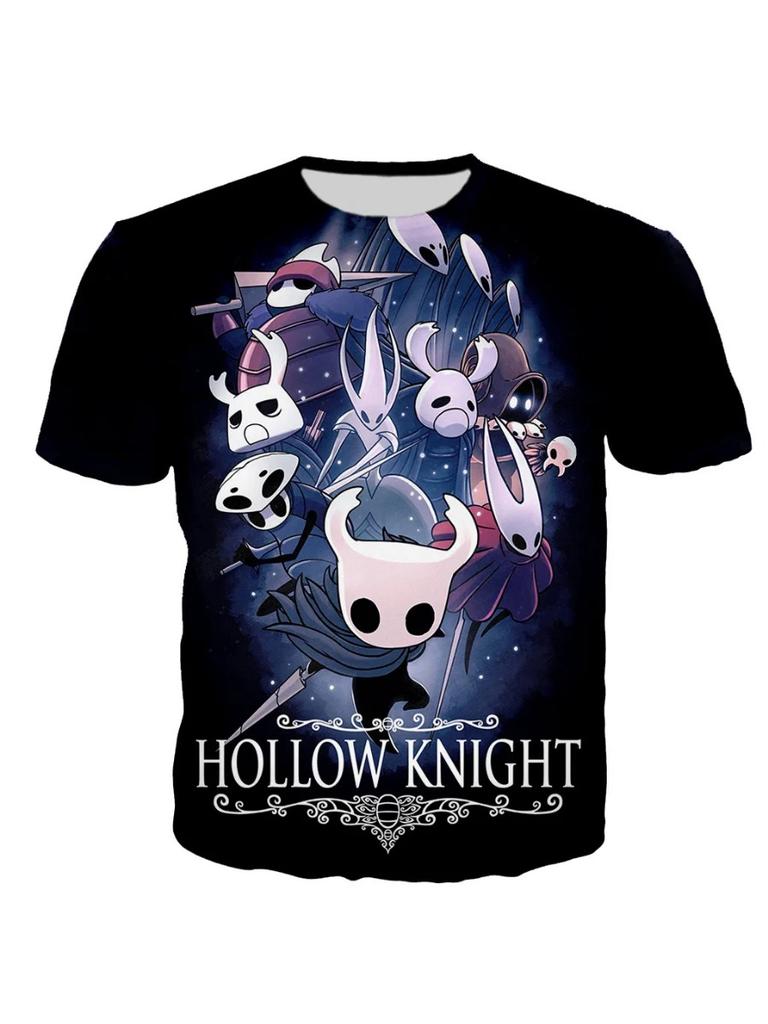 Летние футболки с 3D-печатью по игре Hollow Knight для мужчин и женщин, модная уличная одежда, с коротким рукавом