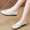 Women's Flats Loafers Driving Shoes Moccasins White Flats Casual Soft Summer Hollow Walking Shoes for Mother