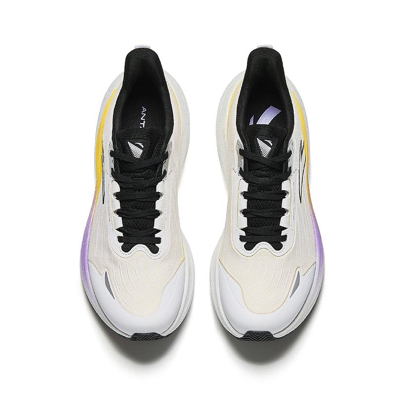 Anta Удобная амортизирующая ткань, нескользящая, износостойкая, низкая повседневная обувь для бега, мужские кроссовки, белые, желтые, фиолетовые 912445552-3