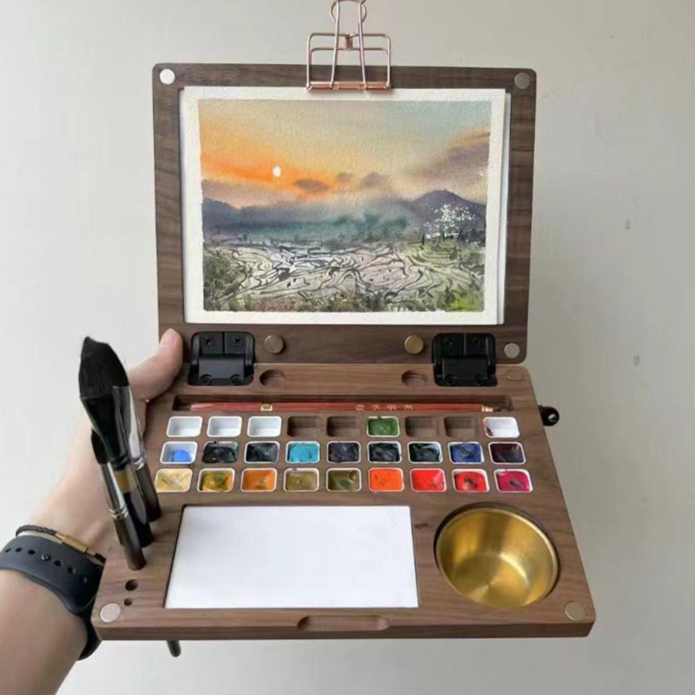 Empty Folding Watercolor Paint Palette Multifunctional Paint Pigment Box  Beginners