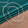 West Lake 4mm Silver Flat Chain Necklace