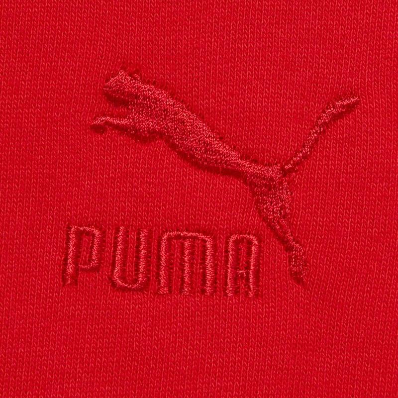 Puma Solid Color Casual Crew Neck Sweatshirt Unisex Tops Red 625253-11
