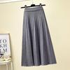 Autumn Women's Mid-Length High Waist Hem Knit Skirt Loose Half-body Skirt
