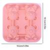 Silicone Ice Trays 4-Grid Bear-Shaped Silicone Trays For Ice Round Molds Household Maker Easy To Demould For Bars Food Freezer