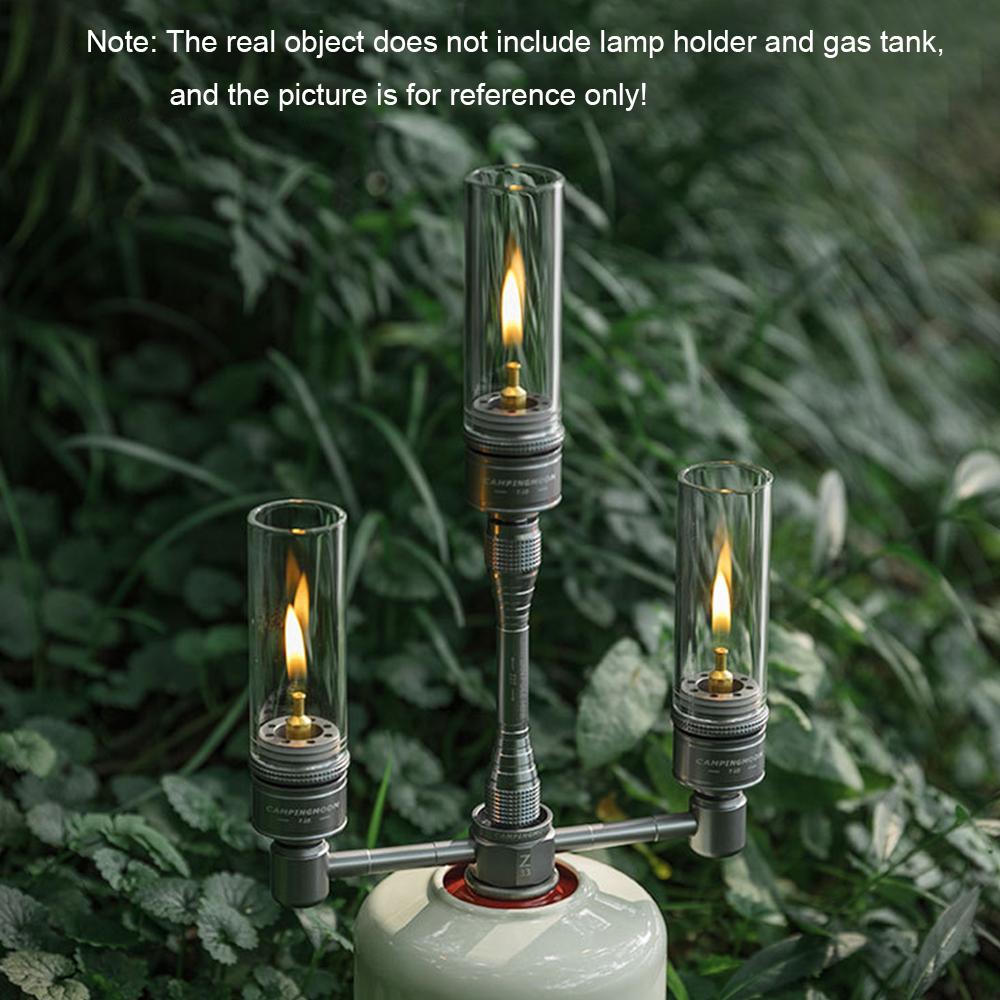 Газовый фонарь для кемпинга, оборудование для лагеря, газовая свеча, абажур, держатель лампы для нашей палатки, походов, чрезвычайных товаров для кемпинга