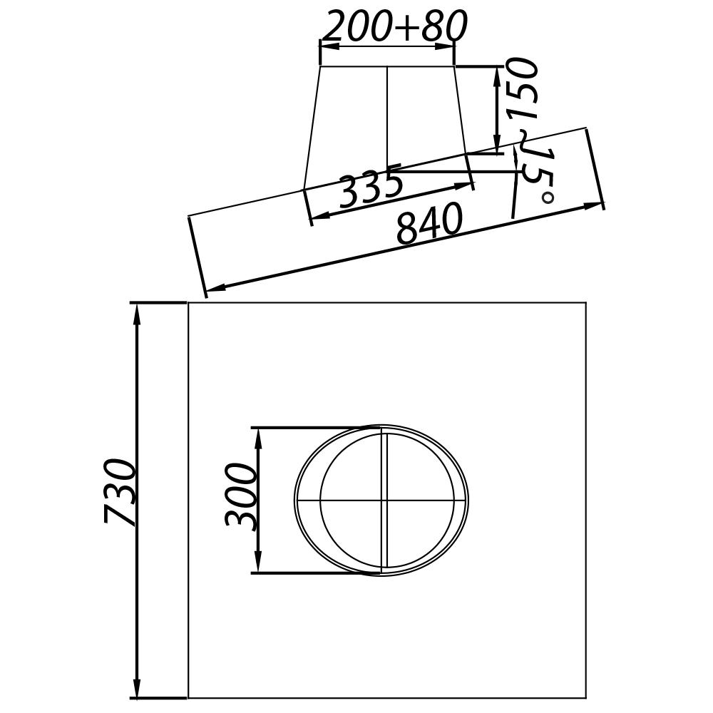 ADAM DW Leaden roof passage fi 200 15°