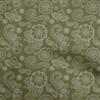 oneOone Cotton Flex Dark Olive Green Fabric Asian Paisley Quilting Supplies Print Sewing Fabric By The Yard 40 Inch