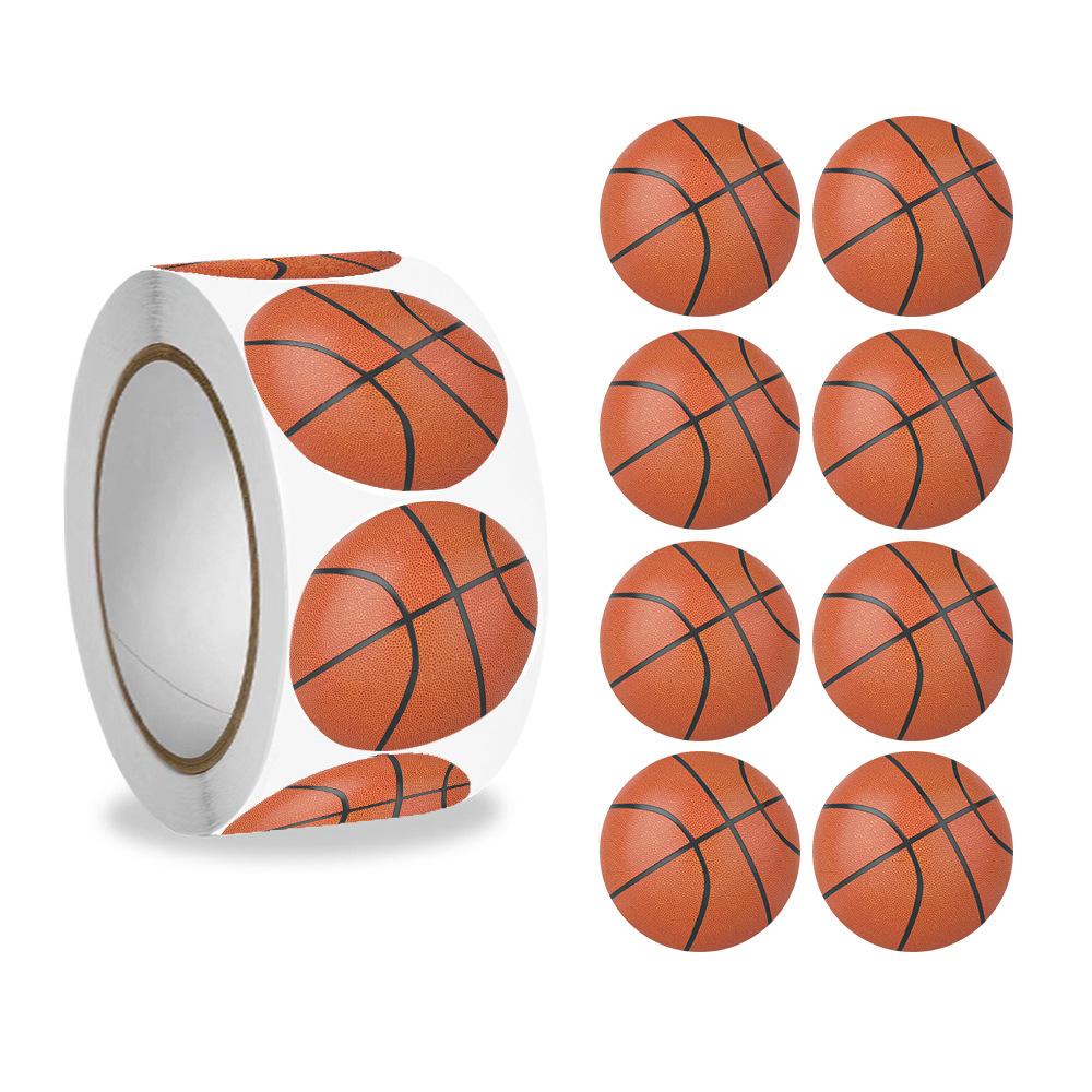 1000 наклеек/штука, 1 дюйм, Футбол, Баскетбол, Игры с мячом, Школьные наградные наклейки, Наклейки для украшения спортивной вечеринки, Наклейки на спортивную тематику