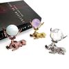 Crystal Ball Craft Base, Egg Carving Holder, Metal Stag Retro Display