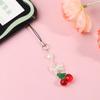 Y2K милый бант вишневый шнурок для телефона милая летняя цепочка для мобильного телефона для девочек корейский бисерный брелок для мобильного телефона