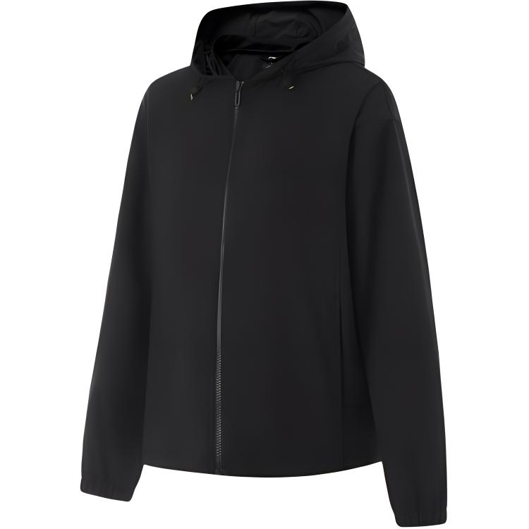 LiNing Fitness Series Sports Casual Simple Solid Color Hooded Jacket Women jackets Black AFDU518-1