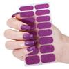 16Tips Full Cover Nail Stickers DIY Nail Polish Strips Sparkling Glitter Self Adhesive Nail Art Stickers Manicure Decoration