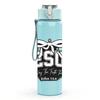 1PC JESUS Bow Retro Letter Badge Print 750ml Color Plastic Sports Water Bottle Leakproof Flip Straw Lid Suitable for Sports Office Home Use