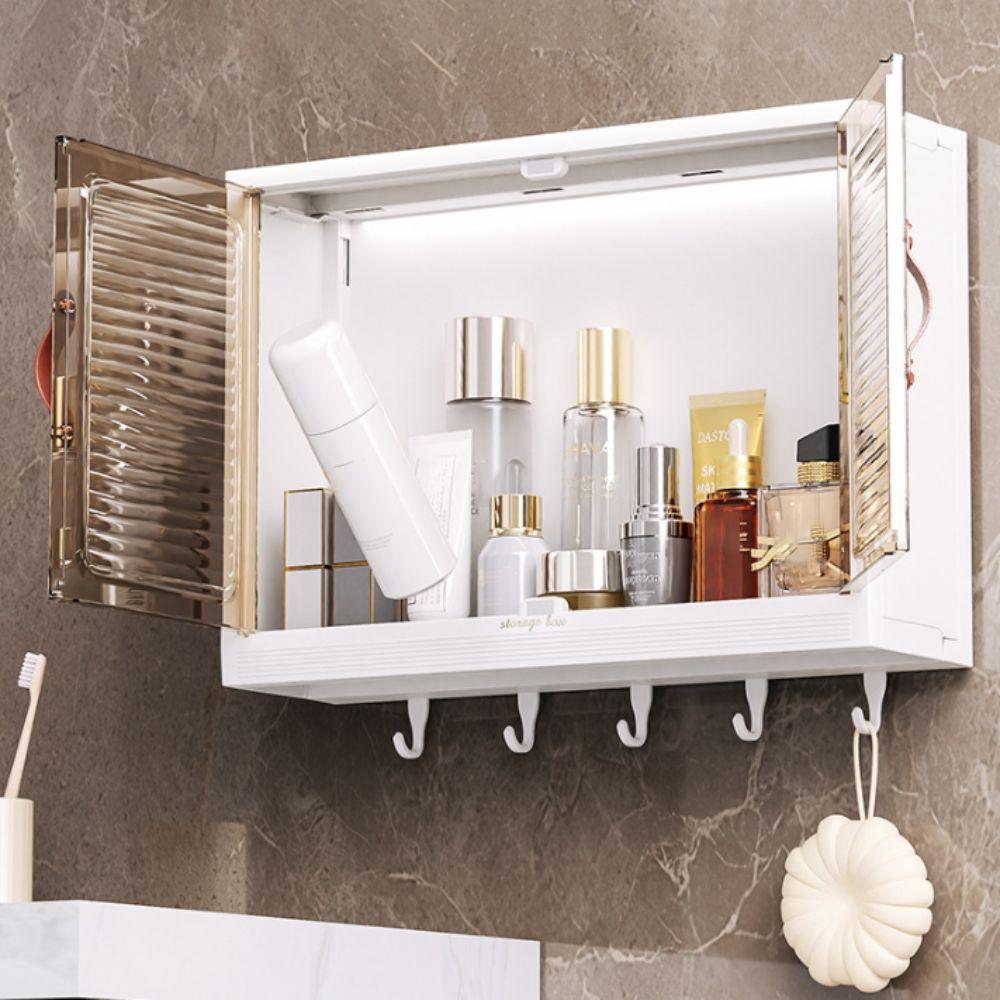 Пылезащитный ящик для хранения косметики Прозрачная стойка для хранения косметики Новая полка для хранения в ванной