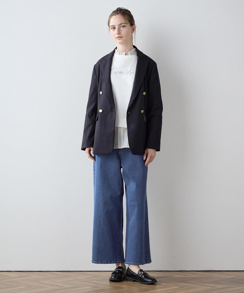 Женский приталенный жакет Souk темно-синий [Le Holiday] двубортный 295074,