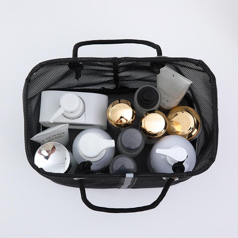 1 шт. Дорожная портативная сумка для хранения, сетчатая косметичка, органайзер для туалетных принадлежностей и макияжа, водонепроницаемая сумка, большая вместимость, пляжная сумка