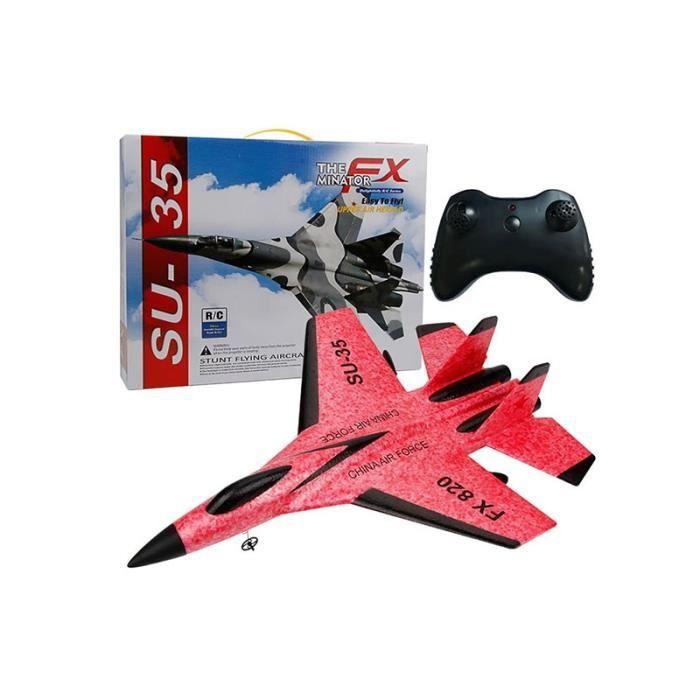 Remote Controlled Fighter Plane - SHOP-STORY - FX-620 - Red - Long Range 120m - Anti-crash