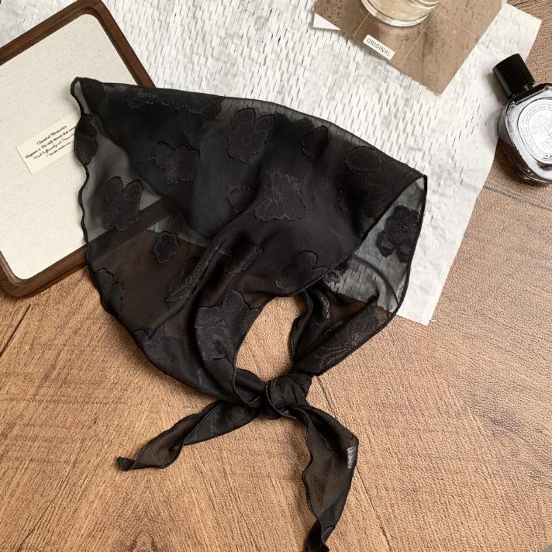 Летний пасторальный новый свежий и дышащий треугольный платок платок женский маленький платок кружевной шелковый платок высококлассная повязка на голову