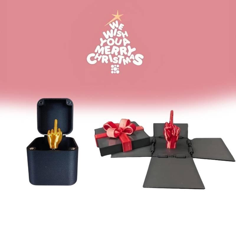 Уникальный и креативный декоративный подарок «Средний палец в коробке» для рождественских праздников