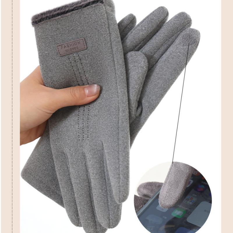 Высококачественные осенне-зимние женские перчатки, утолщенные, для спорта на открытом воздухе, теплые, противоскользящие, для сенсорного экрана, для верховой езды, для женщин
