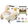 Push Toy - Educational - Wooden Vehicle - 10 Activities - 12 Months - Multicolored