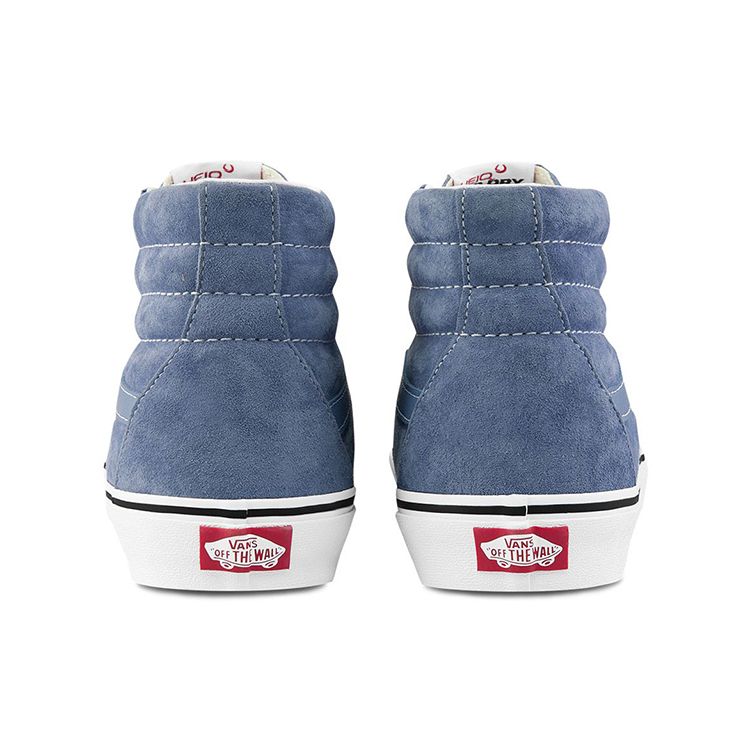 Vans Sk8 Shock Absorbing Durable Lightweight Breathable High-Top Skate Shoes Unisex Skate Shoes Blue VN0A32QG4R2