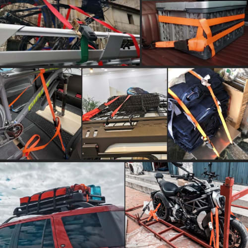 JEELAD Ratchet Belt, Tie-Down Belt, Secures Cargo, 1m, 2m, 3m, 5m Length, 800kg Breaking Load, Lashing, Cargo Tensioner, for Cars, Moving, Transport,