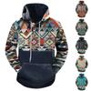 Модный свободный мужской и женский свитер с капюшоном с длинным рукавом и принтом