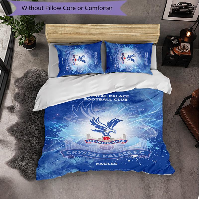 Футбольный комплект постельного белья Crystal Palace из 3 предметов Мягкий пододеяльник с наволочками Комплект для декора спальни для дома