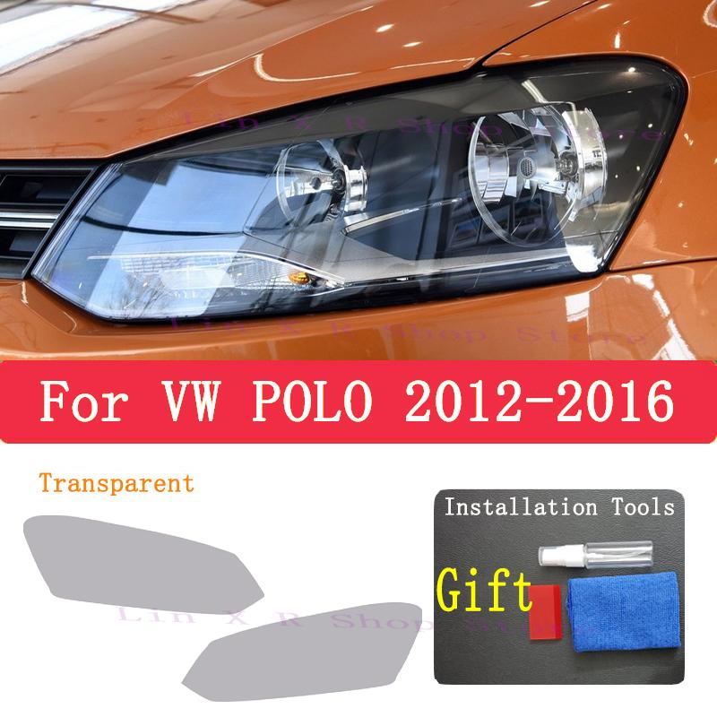 Для Volkswagen VW POLO 2015 Автомобильный Внешний Фонарь Фары Защитная Пленка от Царапин на Переднюю Фару TPU Защитная Пленка Чехол Аксессуары Наклейка
