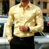 Мужская рубашка в горошек с длинным рукавом, приталенная, для стиля business casual, модный топ для активного отдыха