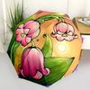 1pc Pink Tulips Folding Umbrella , 8 Ribs Casual Durable Lightweight Portable Travelling Umbrella For Men & Women yy250728146