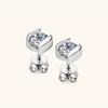 Silvere Glam Light Luxury And High-end Moissanite Stud Earrings, Niche Design, Lightning Model S925 Sterling Silver