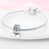 Silver Clasp 925 Silver Pave Clip Charms Colored Beads Stopper Safety Chain Fit Original Bangle Bracelet Jewelry Clip