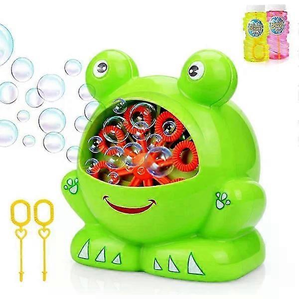 Frog Bubble Machine with 2 Bottles of Liquid, Automatic Bubble Blower Toys Garden Game Bubble Blower for Kids Boys Girls Baby Toddlers Gfit