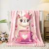 Fluffy Alpaca and Heart Mug print blanket soft and cozy perfect for the living room bed sofa or a nap,gift