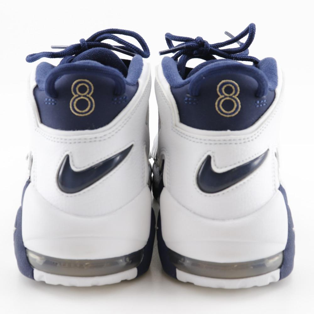 Nike Кроссовки Air More Uptempo Olympics 414962-104 AIR MORE UPTEMPO OLYMPIC Белая / темно-синяя кожа мужские Б/у
