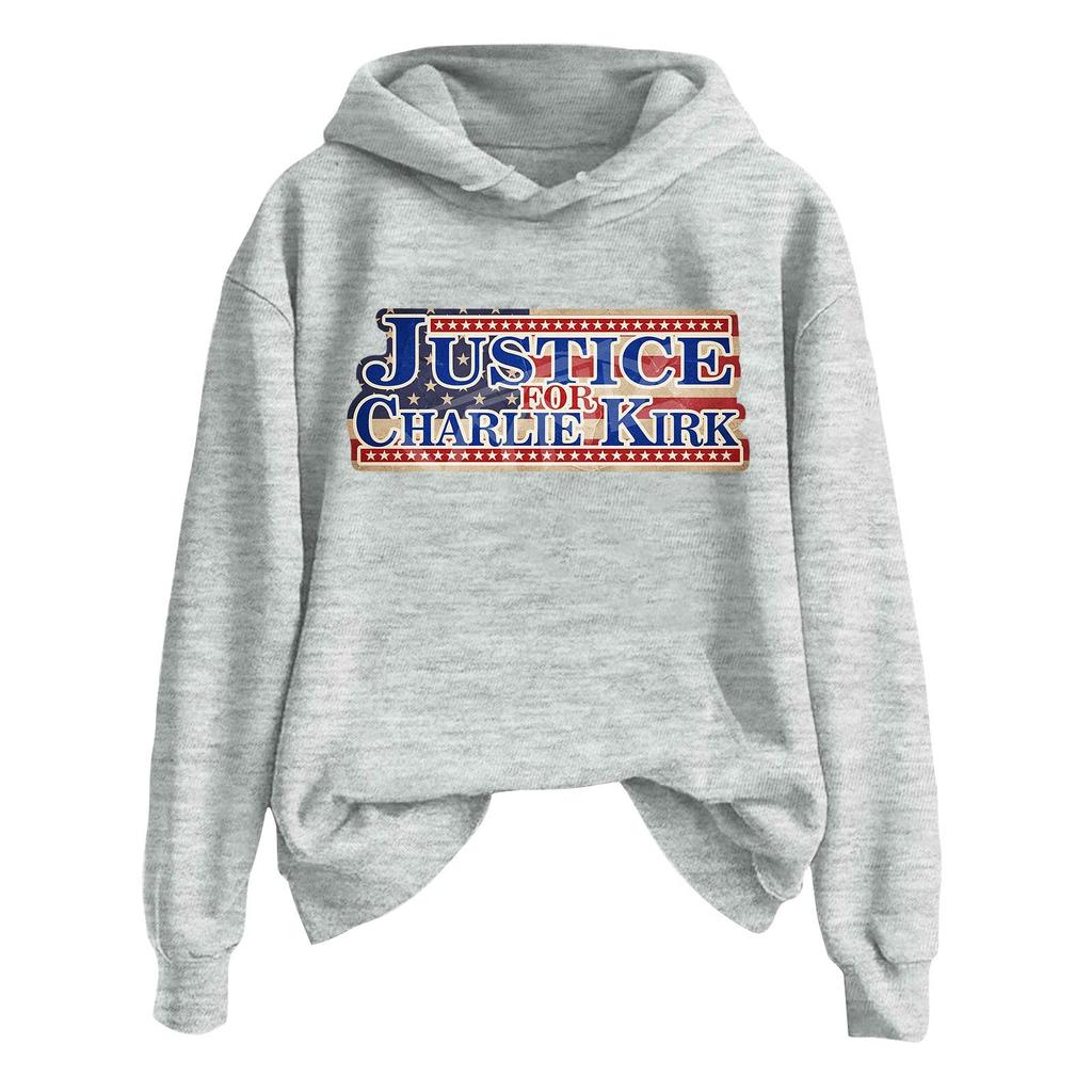 Ladies Fashion Casual Long Sleeve Printed Round Neck Hoodie Pullover Top