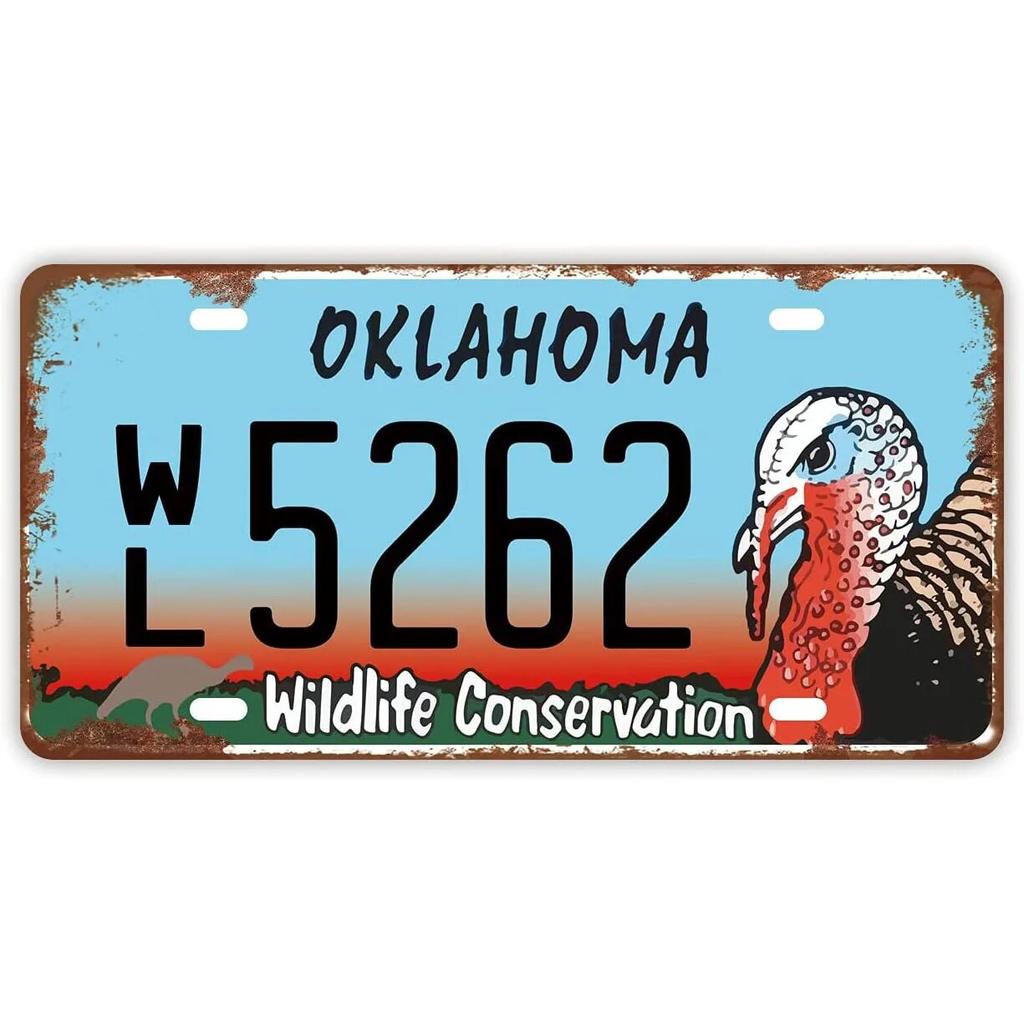 License Plate USA Retro Car Metal License Plate Novelty Wall Decoration Auto License Plate Signs Front Cover Garage Cafe Pub Bar