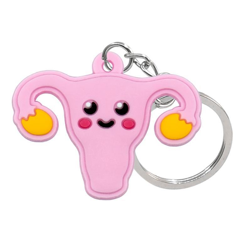 Medical Series Cartoon Animation PVC Keychain or Backpack Pendant with Customizable Logo.