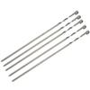 New Practical 10Pcs Stainless Steel BBQ Barbecue Skewer Roast Stick Grilling Kabob Kebab Flat Skewers Needle wholesale