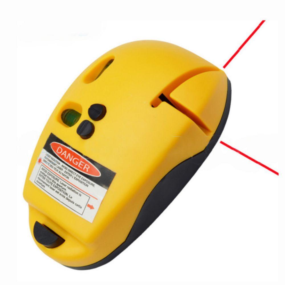 Mouse Type Vertical Level Mini Portable 90 Degree Right Angle Infrared Laser Level Decoration Wiring Plastic Measuring Tool
