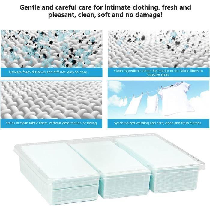 Comprimés de capsules de détergent feuille de la bande de taches de linge pour voyages à domicile 90pcs Multicolore LESSIVE