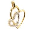 Les Trésors De Lily [C4568] - Позолоченный кулон «Любовь», белое золото - 30x25 мм
