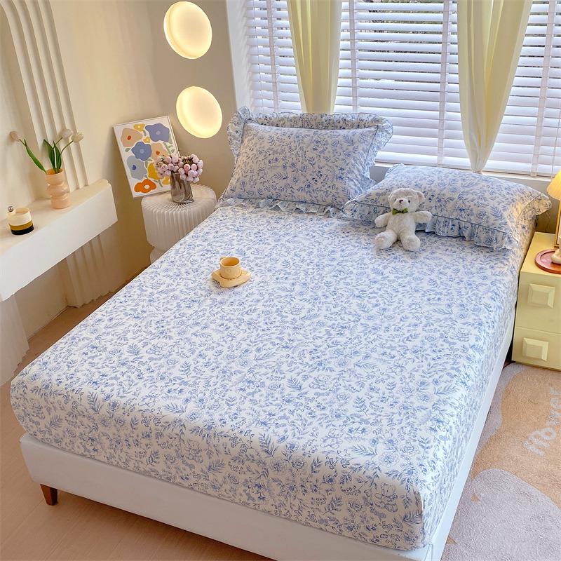 100% хлопок простыня на резинке в цветочном стиле покрывало для кровати приятное для кожи простыня 90/100/120/150/180 см постельное белье Sabanas (Нет наволочки)