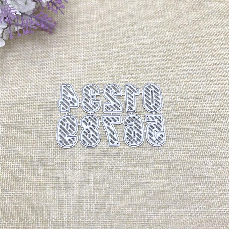 Arabic Numerals 1-10 Design Style Metal Cutting Dies DIY Scrapbooking Embossing Stencil Paper Craft Album Template