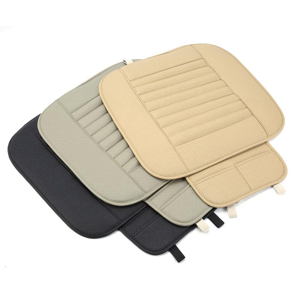 Nuovo Beige PU Pelle Coprisedili Copri Sedili Cuscino Per Auto Seduta Sedile