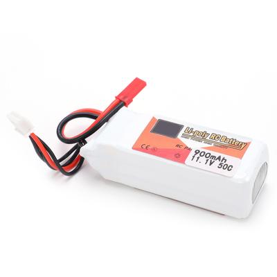 11,1 В 900 мАч 50C LiPolymer Lipo аккумуляторная батарея JST Plug для радиоуправляемых автомобилей, лодок, вертолетов